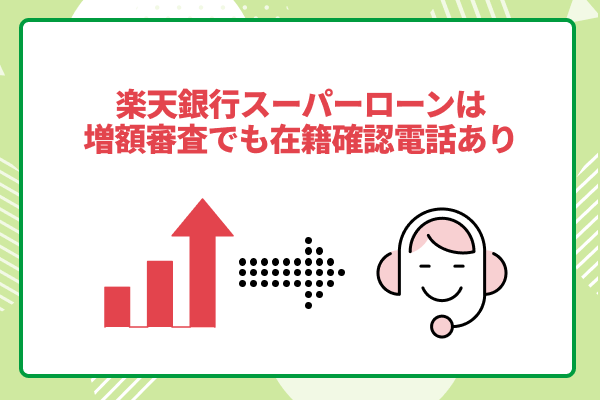 楽天銀行スーパーローン増額審査と在籍確認の有無