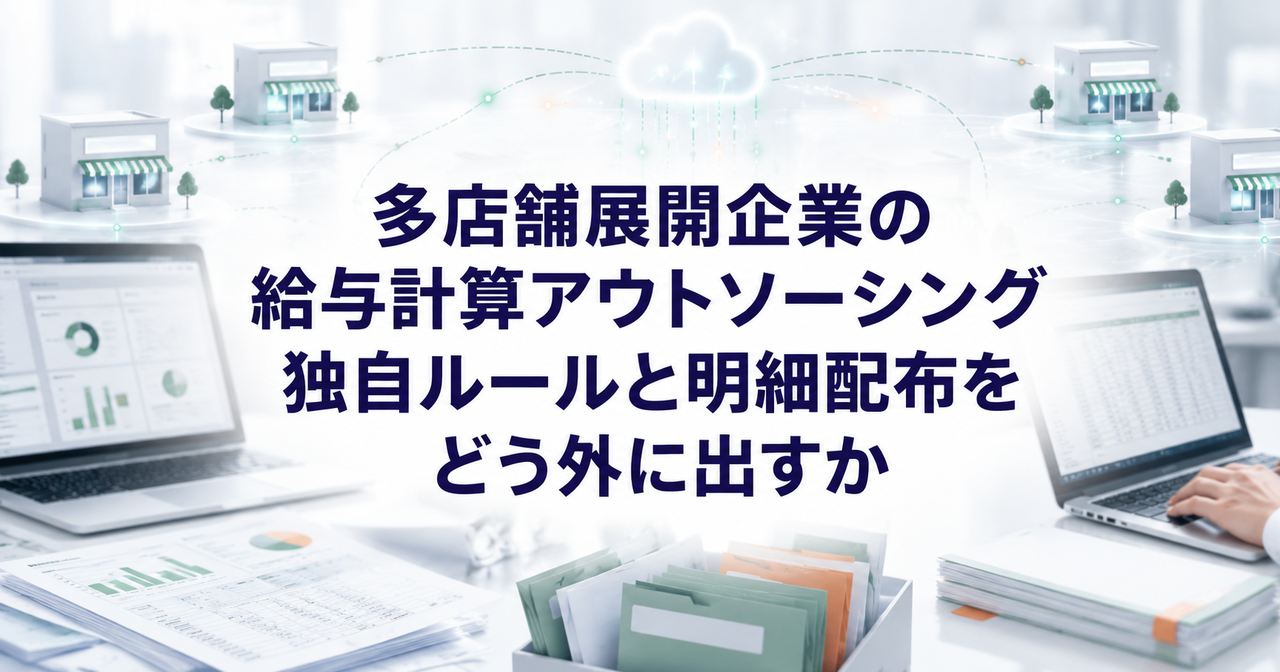 多店舗展開企業の給与計算アウトソーシング｜独自ルールと明細配布をどう外に出すか